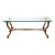 Maison Ramsay Style Gilt Base Glass Top Coffee Table For Sale