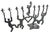 1990s Modernist Cut Steel Art Menorah Dancing Figures For Sale - Image 11 of 12