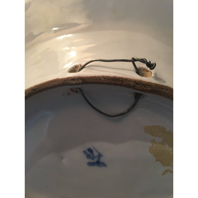 Ceramic 19th C French Malicorne Faience Serving/Barber Bowl by Emile Tessier For Sale - Image 7 of 11