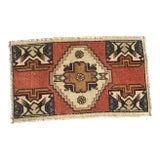 1960s Vintage Oushak Handmade Rug- 1′8″ × 2′10″ For Sale