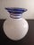 1980s Blown Spatter Bud Vase With Spiral Cobalt Blue Rigaree For Sale - Image 9 of 9
