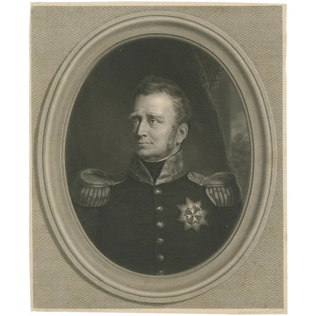 Portrait of King William I of the Netherlands, 1835, Paper For Sale