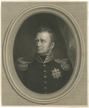 Portrait of King William I of the Netherlands, 1835, Paper