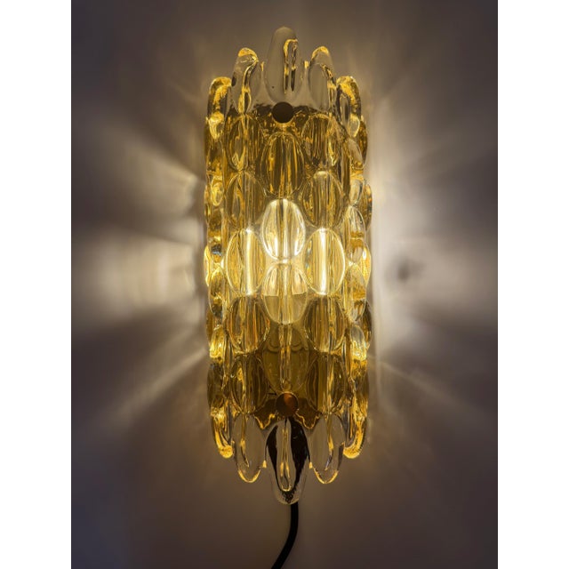 Wall Lamp in Glass and Brass by Carl Fagerlund for Orrefors For Sale - Image 11 of 11
