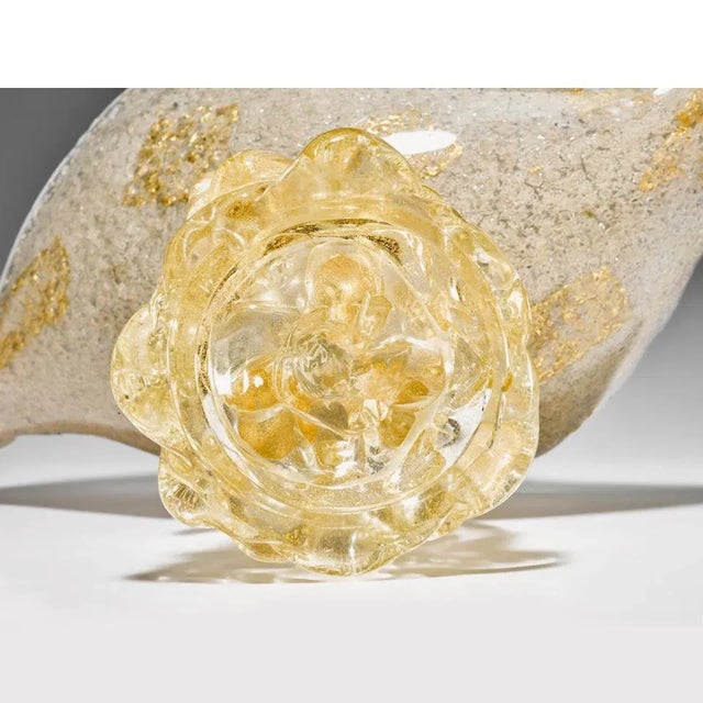 Metal Rugiadoso Centerpiece by Ercole Barovier for Barovier, Toso & Co., 1940s For Sale - Image 7 of 8