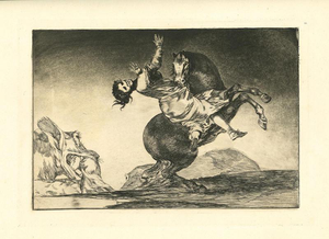 Francisco Goya, The Raptor Horse, 1875, Etching