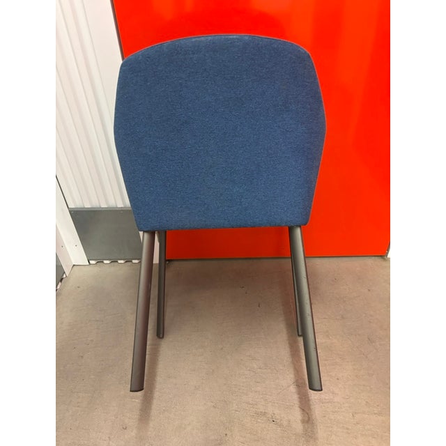 Blue Mid-Century Accent Chair For Sale - Image 4 of 5