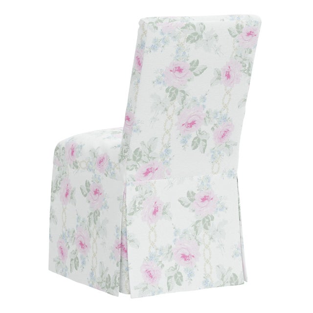 Cloth & Company Rachel Ashwell x Cloth & Co Slipcover Dining Chair in Pink Royal Bouquet For Sale - Image 4 of 7
