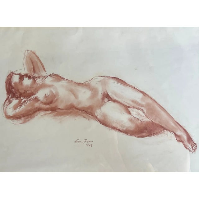 Rose Harry Rosin Nude Pastel, C. 1948 For Sale - Image 8 of 14