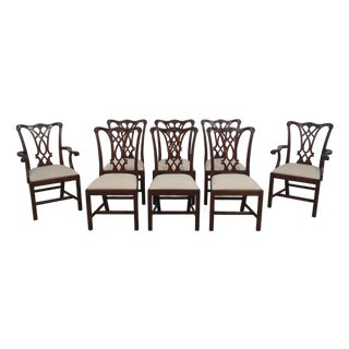 Set of 8 Henkel Harris Model 107 Mahogany Dining Chairs For Sale