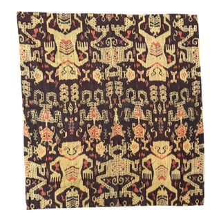 Mid-19th Century Indonesian Ikat Textile Tapestry - 4'' X 4'4'' For Sale