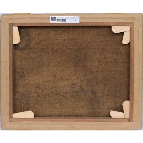 Modern Landscape with Wall Posts, Oil on Canvas, 20th Century For Sale - Image 3 of 4