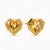 Architectural Heart Citrine Studs. Statement Heart Stud Earrings with Natural Citrines. Contemporary Heart Citrine Studs...
