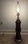 Vintage Turned Wood Column Lamp With Rush Accent 70s For Sale - Image 9 of 9