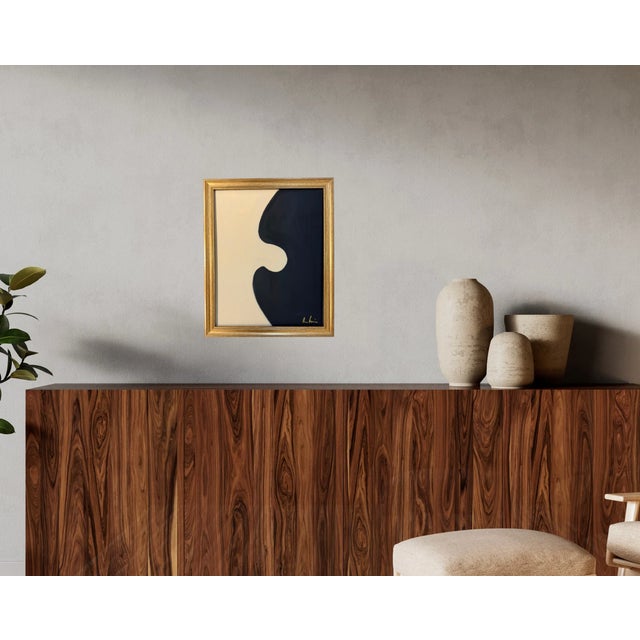 Cream Contemporary Abstract Painting by Bryan Boomershine Framed For Sale - Image 8 of 8