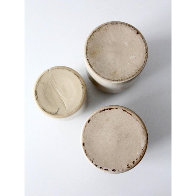 Antique Early 20th Century Cream Stoneware Crocks, Set of 3 For Sale - Image 15 of 15