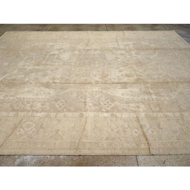 Galerie Shabab Collection Early 20th Century Turkish Oushak Room Size Carpet For Sale - Image 4 of 8
