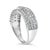 .925 Sterling Silver 1.0 cttw Lab Grown Diamond 3 Row Band Ring (F-G Color, VS1-VS2 Clarity) - Ring Size 7 For Sale - Image 4 of 7