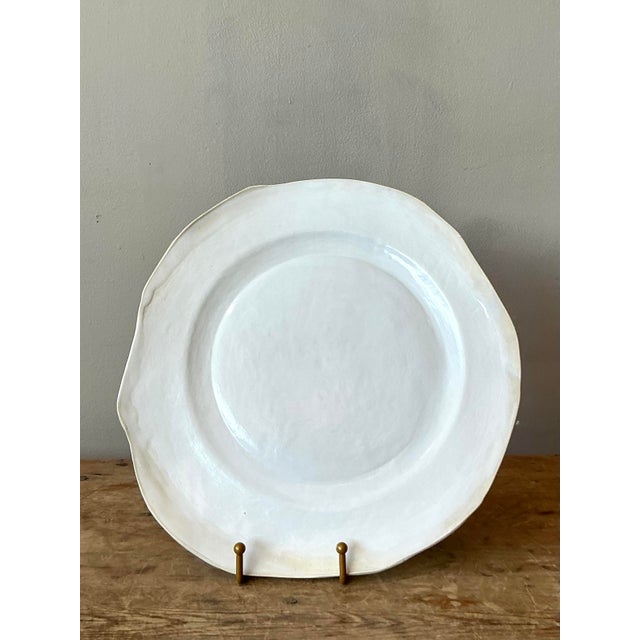 Vintage Boho Slab Built Studio Pottery Platter For Sale - Image 4 of 9