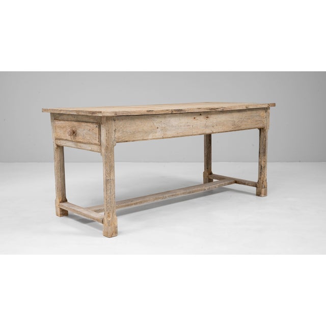 20th Century French Oak Trestle Dining Table For Sale - Image 11 of 18