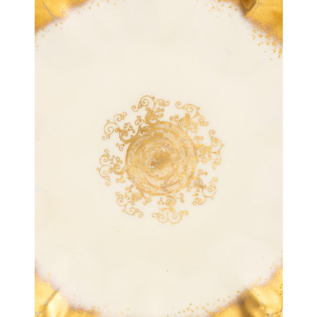 Modern Limoges Gilt Decorated Porcelain Tableware, 35 Pieces For Sale - Image 3 of 9