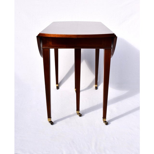 Mahogany Dining Table With Drop Leaf Option by Baker Furniture For Sale - Image 10 of 18