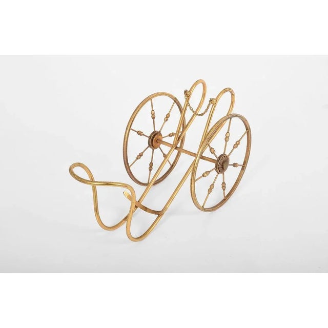 Mid-Century Italian Gilded Brass Bottle Rack by Aldo Tura, 1950s For Sale - Image 6 of 7