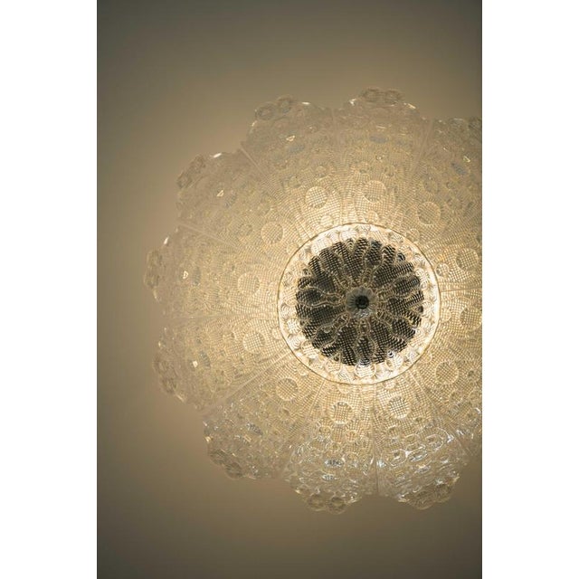 Metal Scandinavian Modern Pendant Lamp in Chrome and Glass attributed to Carl Fagerlund, 1940s For Sale - Image 7 of 9