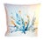 Variegated Sea Kelp in n Warm White Sunbrella Pillow 20" x 20" Faux Down Plush Poly Fill Hidden Zipper in Back