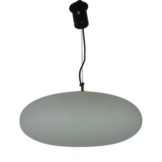 Midcentury Modern Italian Brass and Glass Pendant from Stilnovo, 1950s For Sale