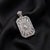 1930's 14k White Gold Camphor Glass and Diamond Filigree Pendant For Sale - Image 4 of 4