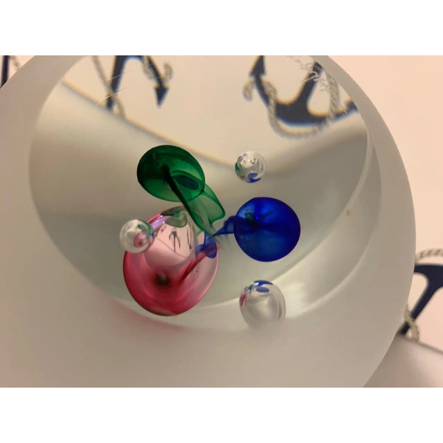 Sky Blue Modern Art Paperweight by Sweden Strombergshyttan For Sale - Image 8 of 13