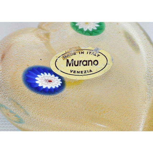 Glass Murano Glass Paperweight Signed For Sale - Image 7 of 7