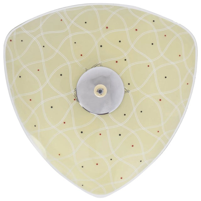 Metal Mid-Century Glass Pendant Lamp, 1970s For Sale - Image 7 of 7