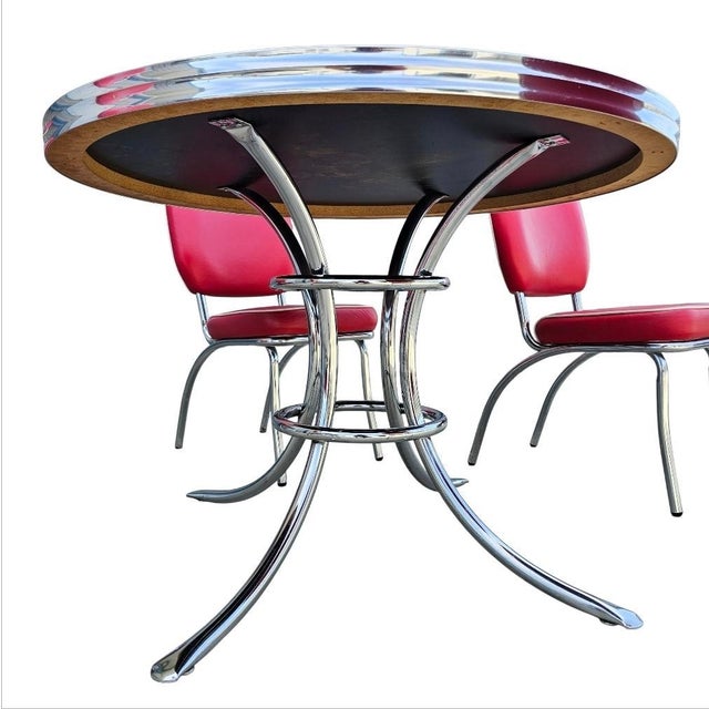 Vintage Table and Chairs Dining Set by Acme For Sale - Image 11 of 18