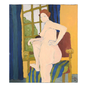 Nude by the Window, San Francisco Bay Area Figurative Movement 1966 by Thomas L. Tribby