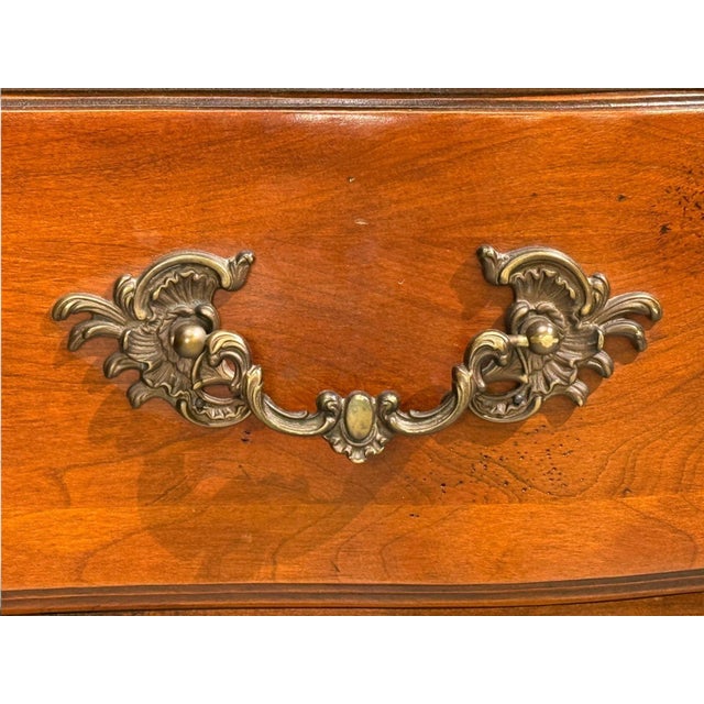 Hickory Chair, Louis XV Style Commodes, Wood, Brass, Marble, Usa, 1980s For Sale - Image 11 of 16