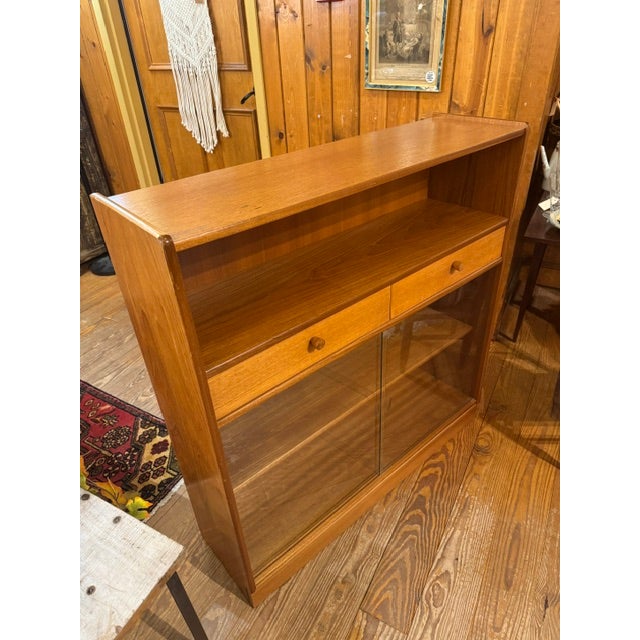 Vintage Nathan Teak Bookcase Display Cabinet For Sale - Image 9 of 12