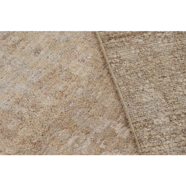 Textile Rug & Kilim’s Oversized Contemporary Textural Rug in Beige-Brown and Gray Tones For Sale - Image 7 of 7
