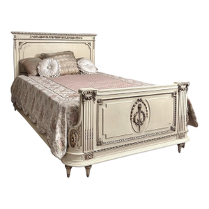 Antique Italian Neoclassical Painted Queen Bed