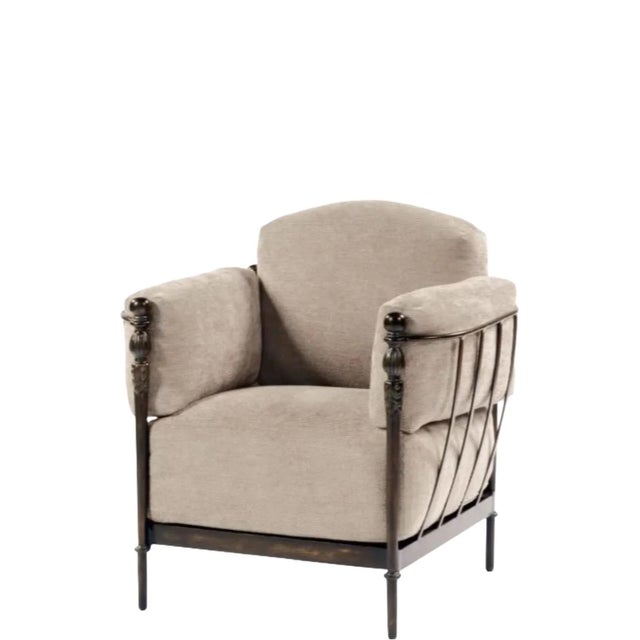 Contemporary Montecito Outdoor Junior Chair in Bronze Finish by Michael Taylor For Sale - Image 3 of 3