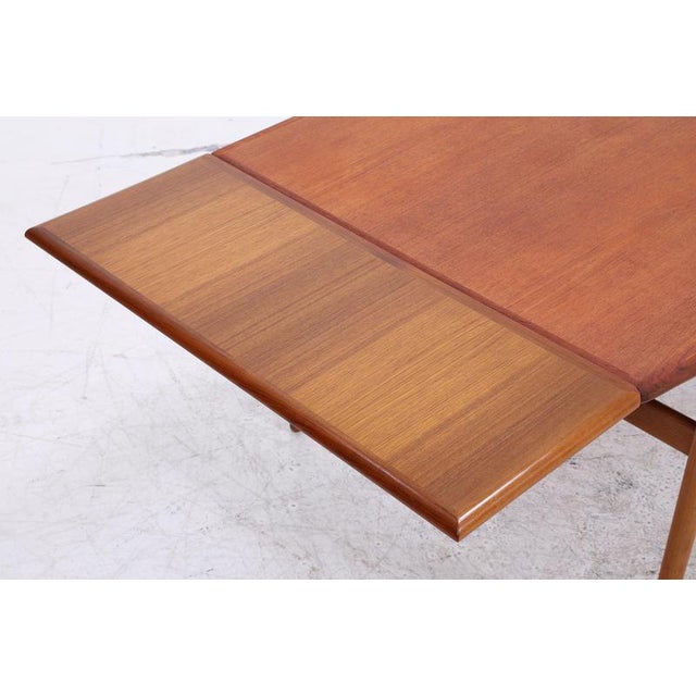 Brown Extendable Dining Table in Teak by Niels Otto Møller for J.L. Møllers For Sale - Image 8 of 18