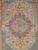 Ivory Antique Persian Mohtasham Kashan Carpet, Traditional, Soft, Ivory, Blue, Green For Sale - Image 8 of 12