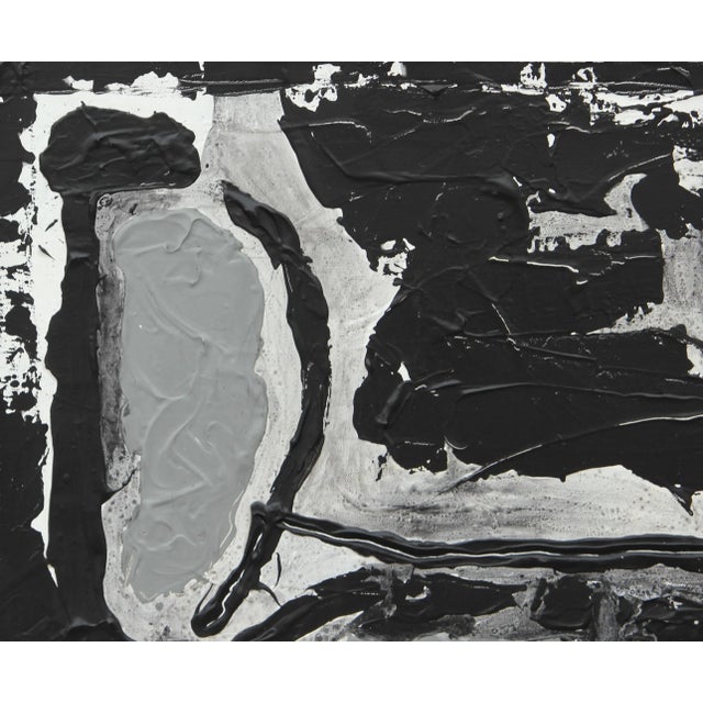 Early 21st Century Paul Reeves "Enigma" Abstract Black and Grey Painting 2020 For Sale - Image 5 of 8