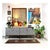 Modular sideboard, Poland, 1970s Possibility of any combination two cabinets with a shelf Black new glass on each side....