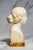 1900 - 1909 Lovely Small Hand Carved White Marble Statue Sculpture Woman Bust Profile Antique Art Home Decor For Sale - Image 5 of 12