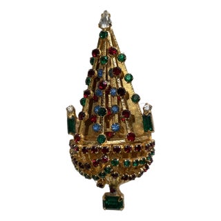 Vintage Joseph Warner Christmas Tree Pin For Sale