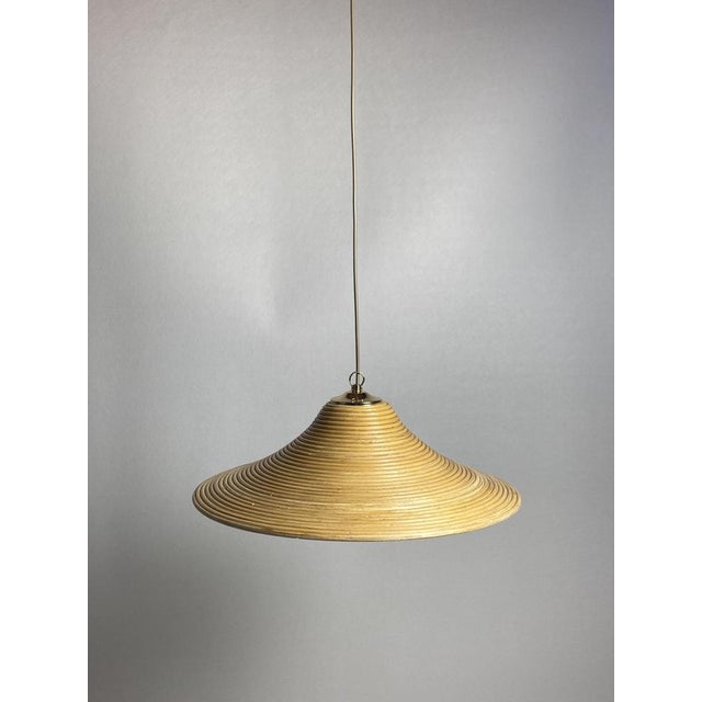 Here we have a another pencil reed waterfall rattan lamp. These lamps are always dated around the 1970s - 1980s and are...