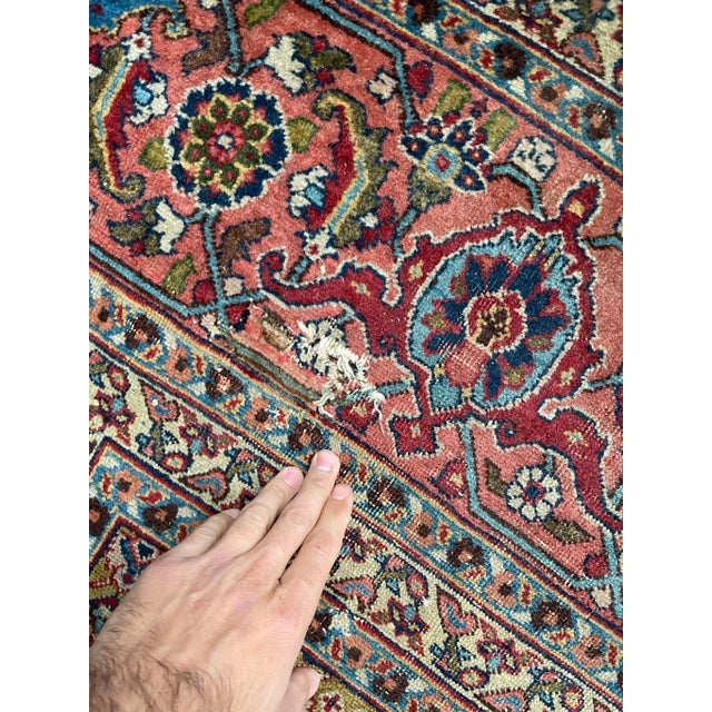Traditional Circa 1930's Rug with Mustard Saffron & Salmon Colors 9.3. X 12.3 For Sale - Image 3 of 13
