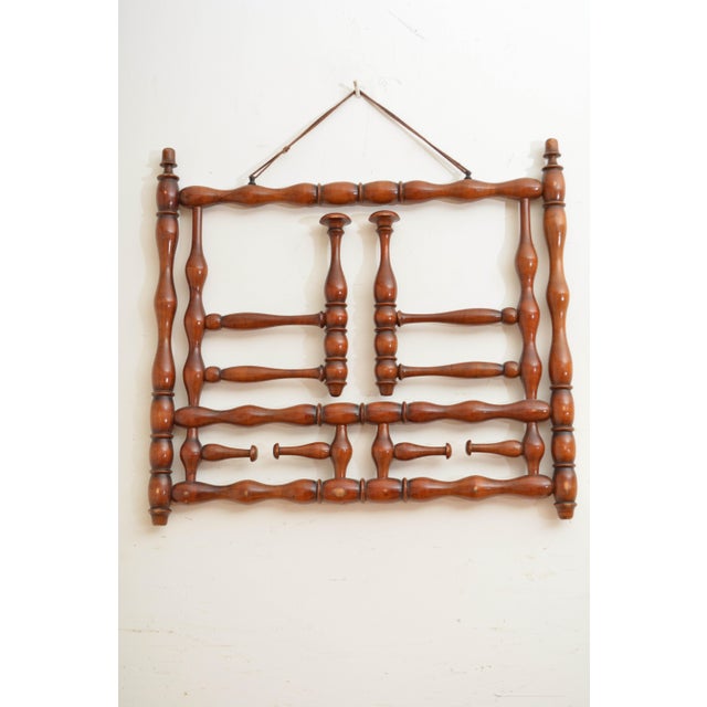 Early 20th Century French Bobbin Coat Rack with Swivelling Hooks, 1900 For Sale - Image 5 of 14